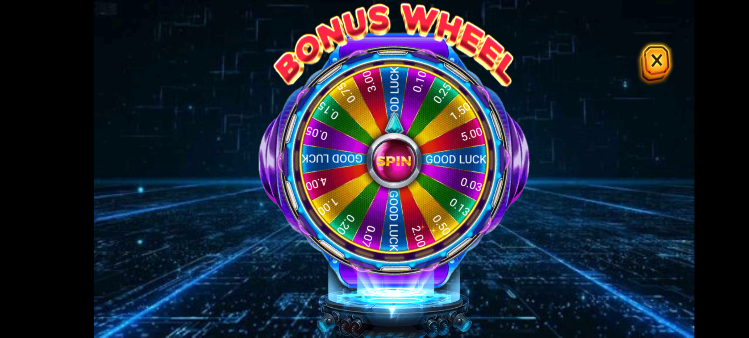 Colorful bonus spinning wheel